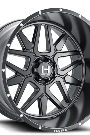 20" Hostile Wheels H128 Diablo Satin Black Off-Road Rims Express Delivery
