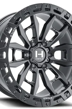 20" Hostile Wheels H130 Crandon Satin Black Off-Road Rims Reduced Price