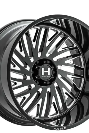 20" Hostile Wheels H131 Syclone Black Milled Off-Road Rims Fast Shipping