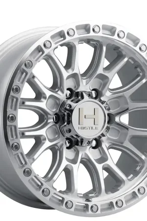 20" Hostile Wheels H135 Ridgecrest Silver Machined Off-Road Rims Direct From Factory
