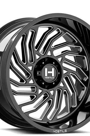 20" Hostile Wheels H140 Twister Black Milled Off-Road Rims Mega Sale