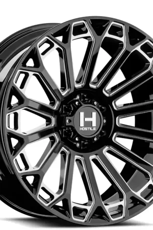 20" Hostile Wheels H142 Warrior Black Milled Off-Road Rims Authentic