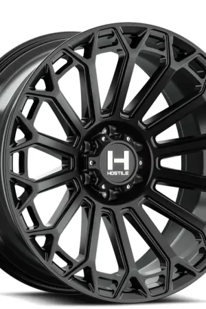 20" Hostile Wheels H142 Warrior Satin Black Off-Road Rims New Release