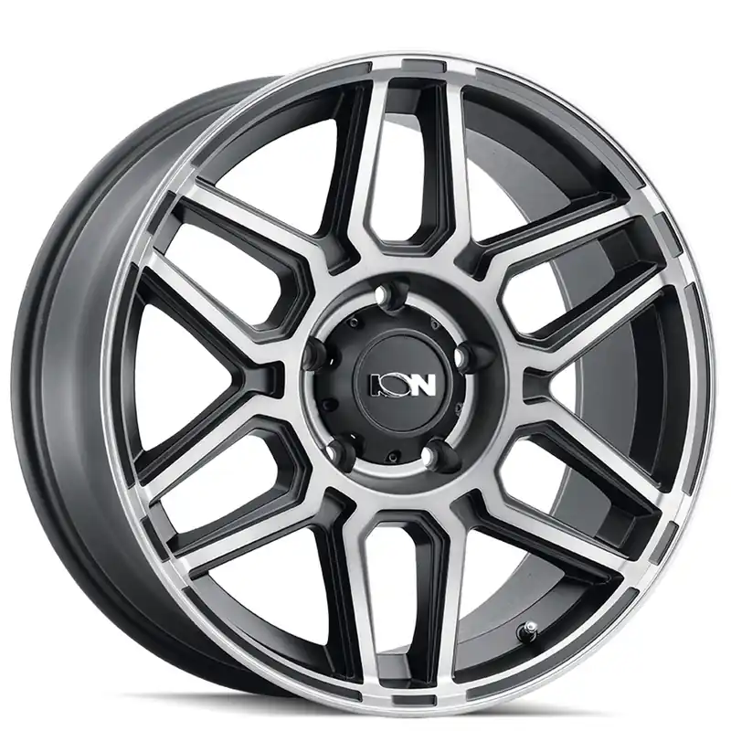 20" Ion Alloy Wheels 146 Black with Machined Dark Tint Off-Road Rims Warranty Included