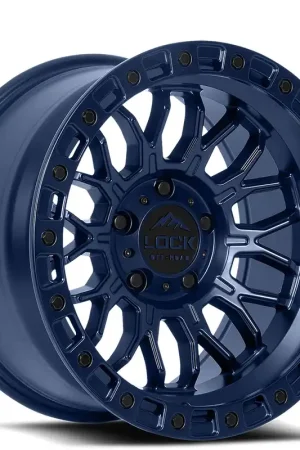 20" Lock Off-Road Wheels Combat Matte Blue Rims Must Have