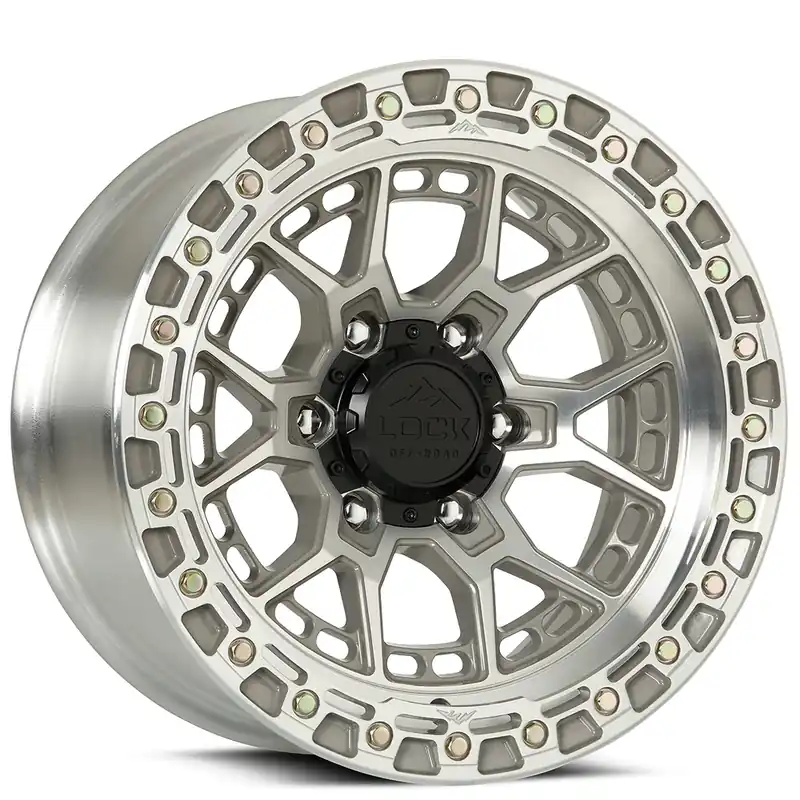 20" Lock Off-Road Wheels Commando Machined with Clear Coat Rims Modern