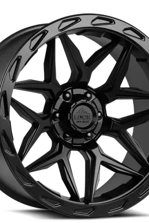 Luxury 20" Lock Off-Road Wheels Matrix Matte Black with Matte Black Ring Rims