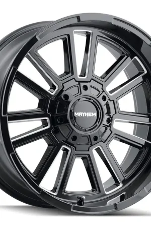 20" Mayhem Wheels 8115 Apollo Gloss Black with Milled Spokes Off-Road Rims Genuine