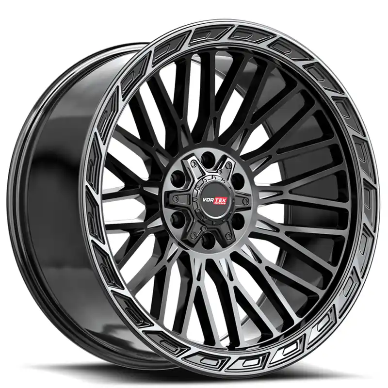 Holiday Sale 20" Vortek Off-Road VRP-502 Forza Black with Diamond Cut Ring and Dark Tint Rims