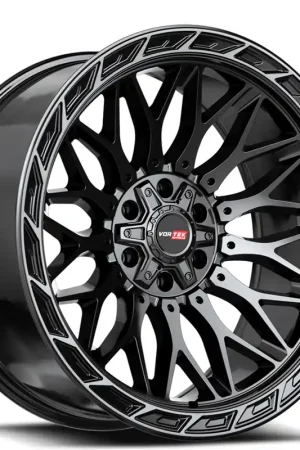 20" Vortek Off-Road VRP-503 Inferno Black with Diamond Cut Ring and Dark Tint Rims Special Offer
