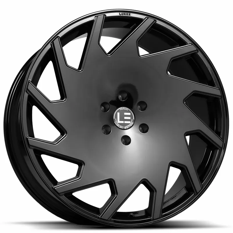 24" Luxxx Alloys Wheels Lux LE11 Gloss Black Rims Luxury