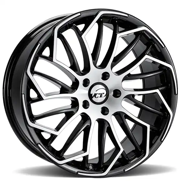 24" VCT Wheels Slider Black Machined Rims Bargain