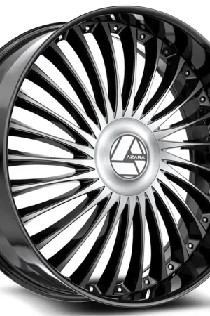 26" Azara Wheels AZX-103 Gloss Black Machined Rims Hassle-Free Returns
