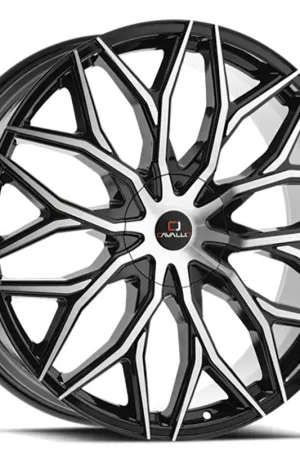 26" Cavallo Wheels CLV-37 Gloss Black Machined Rims Free Shipping
