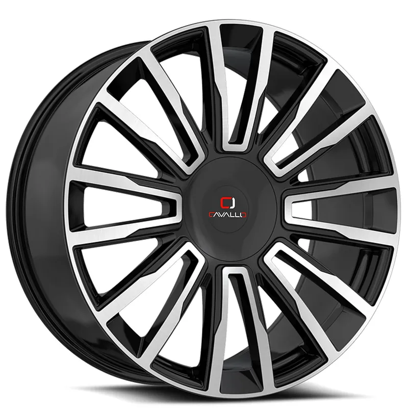 26" Cavallo Wheels CLV-47 Gloss Black Machined Rims Special Discount