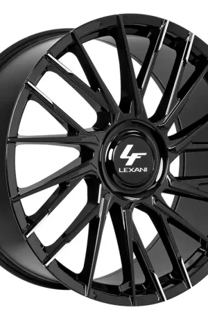 Brand New 26" Lexani Wheels Velar-XL Gloss Black Machined Tips Rims