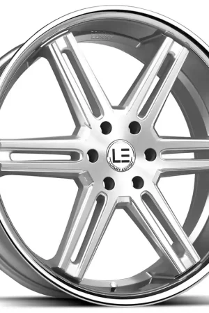Latest 26" Luxxx Alloys Wheels Lux LE12 Brushed Face Milled with SS Lip Rims