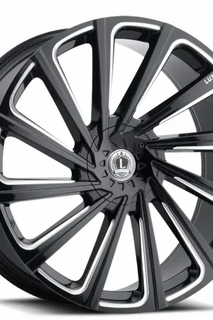 26" Luxxx Alloys Wheels Lux22V Gloss Black Milled Rims Fast Shipping