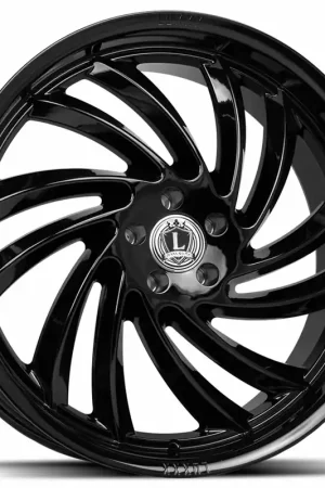Place Order 26" Luxxx Alloys Wheels Lux26 Matte Black Face with Gloss Black Lip Rims