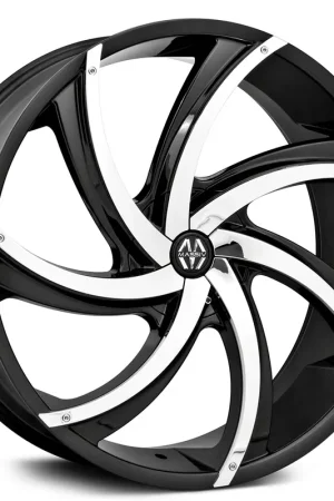 Sale 26" Massiv Wheels 920 Turbino Black with Chrome Accents Rims