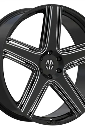 26" Massiv Wheels 926 Classico Black with Milled Rims Genuine