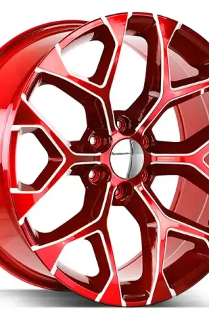 Super Sale 26" Strada Wheels Snowflake Candy Red Milled OEM Replica Rims