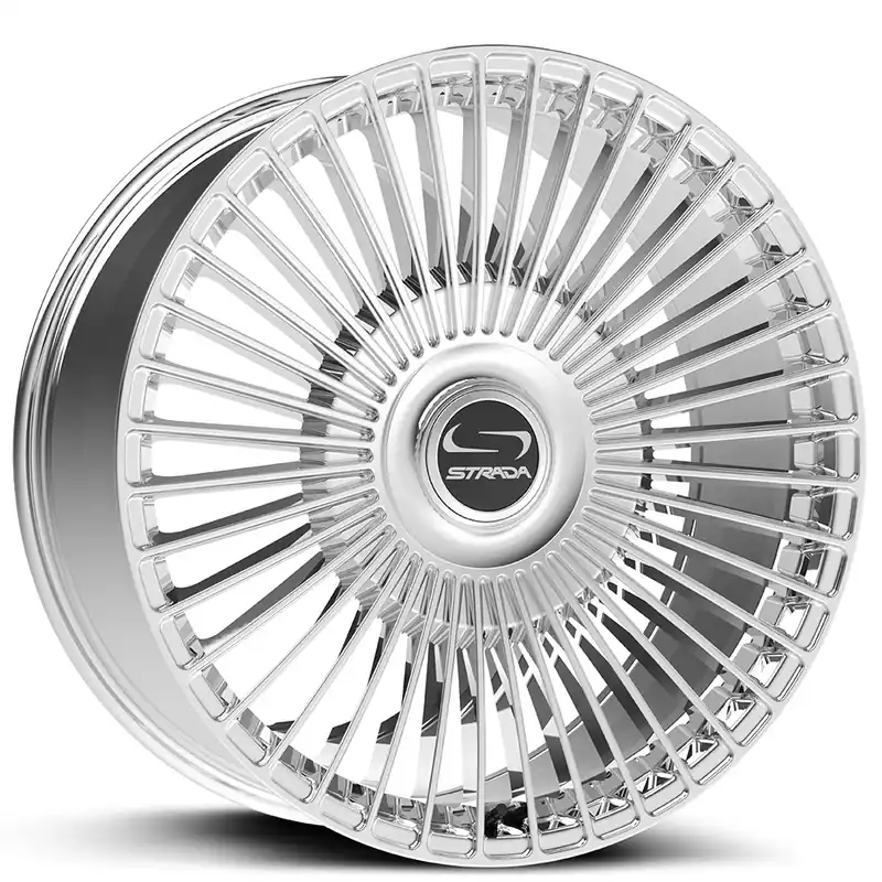 Fast Shipping 26" Strada Wheels Spaghetti Chrome Floating Cap Rims