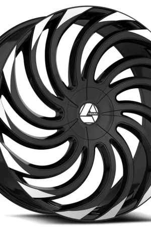 28" Azara Wheels AZA-534 Gloss Black Machined Rims Instant Buy