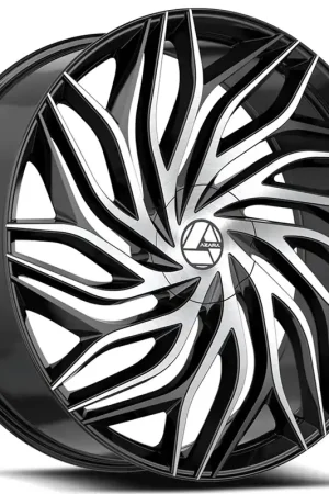 28" Azara Wheels AZA-537 Gloss Black Machined Rims Special Discount