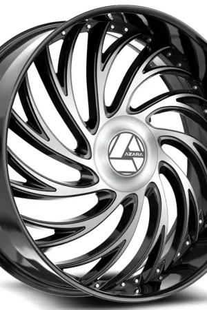 28" Azara Wheels AZX-101 Gloss Black Machined Rims New Release