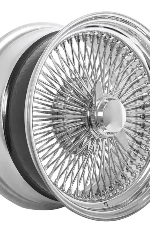 13x7" LA Wire Wheels Standard 100-Spoke Straight Lace Chrome Rims Factory Price