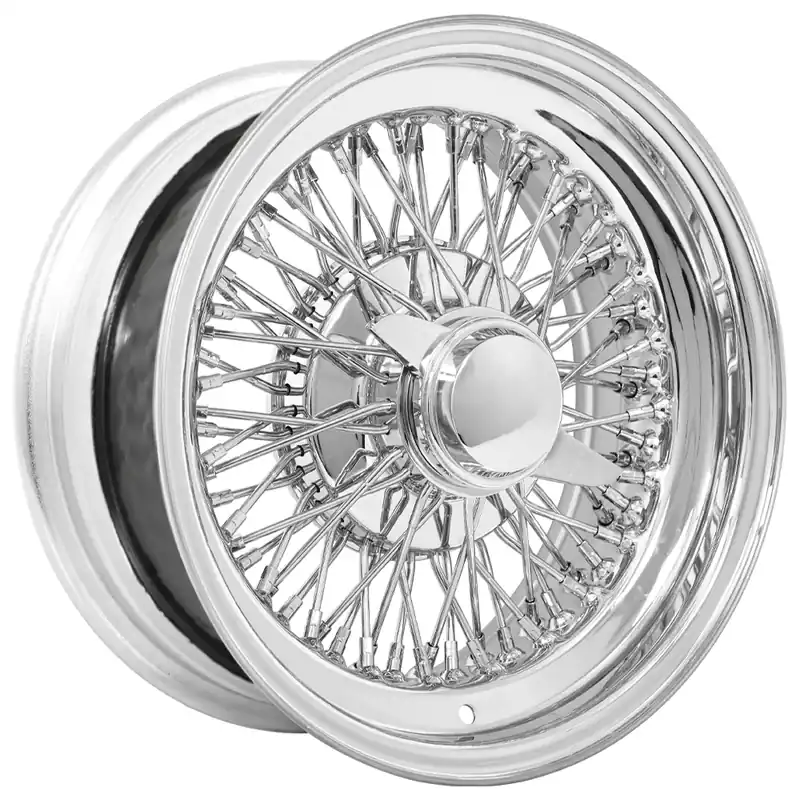 13x7" LA Wire Wheels Standard 72-Spoke Cross Lace Chrome Rims Limited Edition