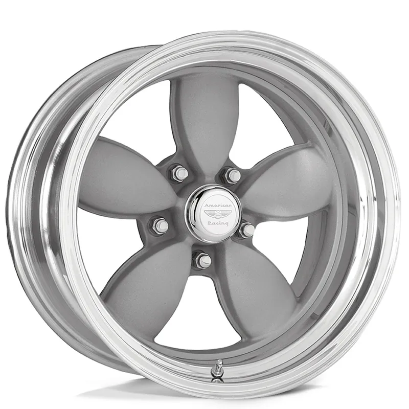 15" American Racing Wheels Vintage VN402 Classic 200S Two-Piece Vintage Silver Center with Polished Barrel Rims Latest