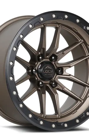 Mega Sale 18" Lock Off-Road Wheels Krawler Matte Bronze with Matte Black Ring Rims