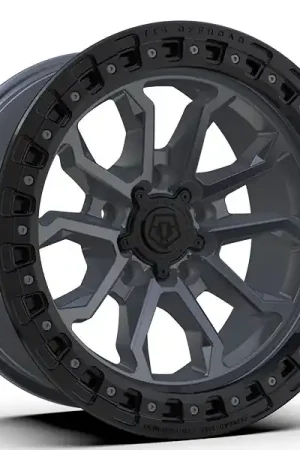 20" TIS Wheels 556AB Satin Anthracite with Black Simulated Bead Ring 5 Spoke Off-Road Rims Mega Sale
