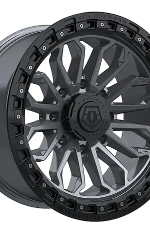 20" TIS Wheels 556AB Satin Anthracite with Black Simulated Bead Ring 8 Spoke Off-Road Rims Free Shipping