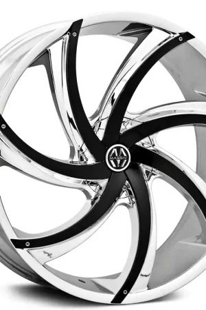 26" Massiv Wheels 920 Turbino Chrome with Black Accents Rims Best Choice
