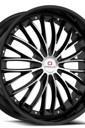 Wholesale 18" Cavallo Wheels CLV-42 Gloss Black Machined Rims
