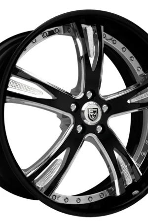 19/20" Lexani Forged Wheels LF-706 Gloss Black with Crystal Inserts and Chrome Accents Rims Mega Sale