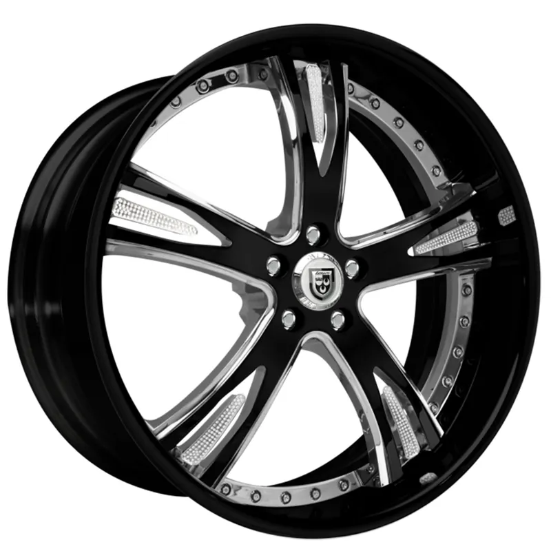 19/20" Lexani Forged Wheels LF-706 Gloss Black with Crystal Inserts and Chrome Accents Rims Mega Sale