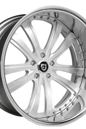19/20" Lexani Forged Wheels LF-710 Brushed Silver Face with Chrome Lip Rims Luxury