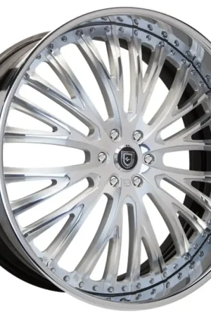 19/20" Lexani Forged Wheels LF-713 Brushed Silver with Chrome Lip Rims Shop Now