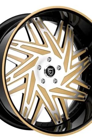 19/20" Lexani Forged Wheels LF-730 Leo Light Bronze Machined Face with Pin Stripe Black Lip Rims Super Sale