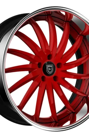 19/20" Lexani Forged Wheels LF-748 Stinger Red Face with Chrome Lip Rims Trusted Brand