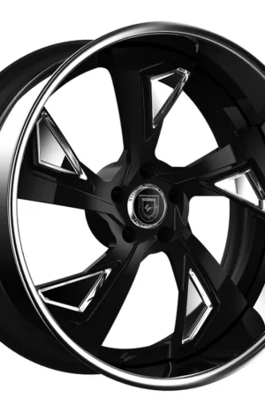 19/20" Lexani Forged Wheels LF-756 Jade Black with Chrome Accents Face and Lip Rims Warranty Included