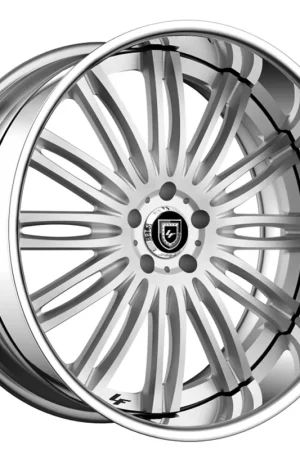 19/20" Lexani Forged Wheels LF-758 Bison Brushed Silver Face with SS Lip Rims Brand New