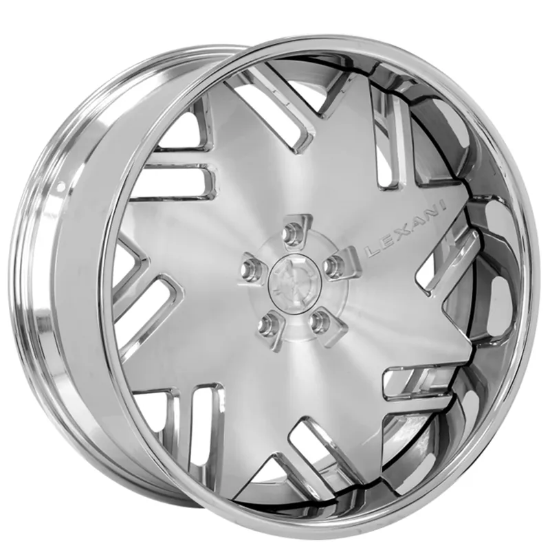 Holiday Sale 19/20" Lexani Forged Wheels LF-776 Titan Brushed Silver Face with Chrome Lip Rims