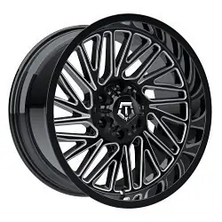 TIS 553BM 8x165.1 22x10 +10 Gloss Black Milled Professional Grade