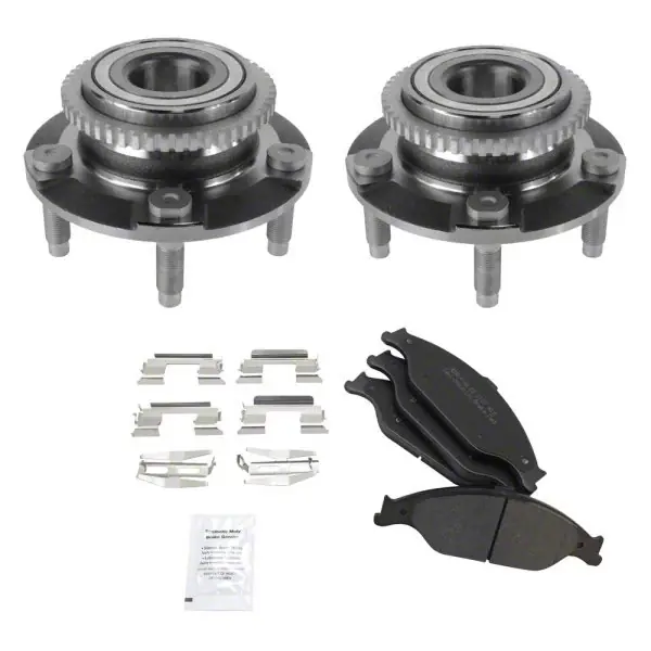Semi-Metallic Brake Pads with Hub Assemblies; Front Clearance