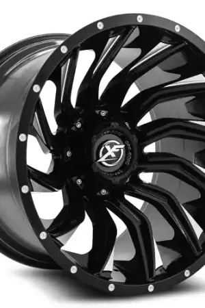 XF Off-Road XF-224 8x165.1/8x170 20x10 -12 Gloss Black & Milled Express Delivery